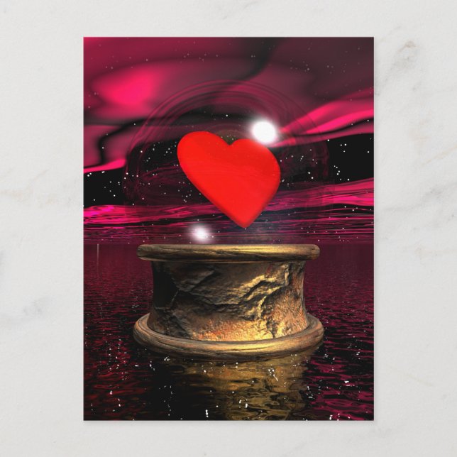 Cartão Postal Bola de cristal por amor - renderização 3D (Frente)