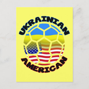 Cartão Postal Bola de Futebol Americana Ucraniana