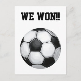 Cartão Postal Bola De Futebol, Nós Ganhamos!