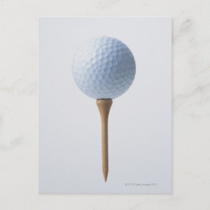 Cartão Postal Bola de Golfe e Tee