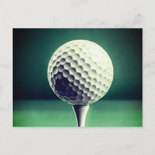 Cartão Postal Bola de golfe no tee