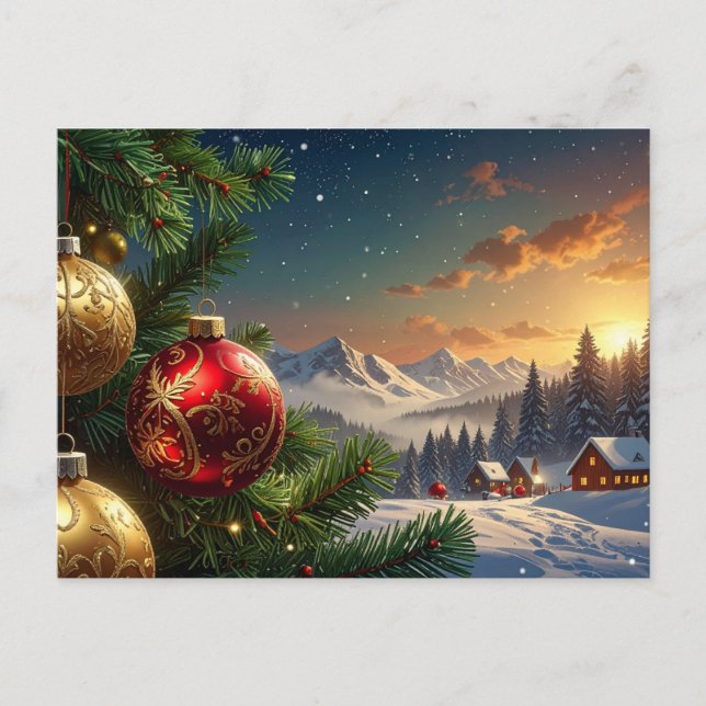 Cartão Postal bola de natal (Frente)
