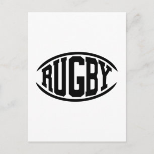 Cartão Postal Bola de Rugby