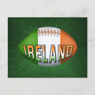 Cartão Postal Bola de Rugby da Irlanda