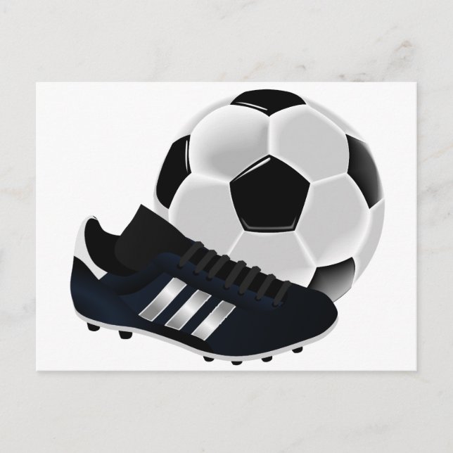 Cartão Postal Bola e Sapato de Futebol (Frente)