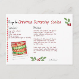 Cartão Postal Bolachas de Buttercrisia de Natal