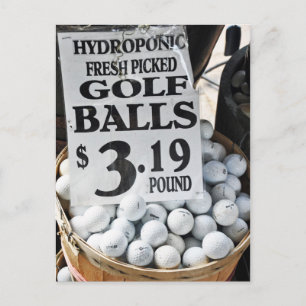 Cartão Postal Bolas de Golfe Hidroponentes