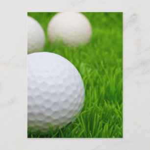Cartão Postal Bolas De Golfe Na Grama