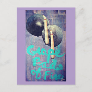 Cartão Postal Bolas de Uvas de Colagem de Fogo