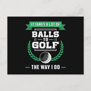 Cartão Postal Bolas Do Jogador De Golfe Golfer Golfing Esportes