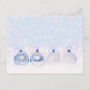 Cartão Postal Bolas Mágicas de Natal Metálicas Fotografia