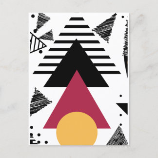 Cartão Postal Bold minimal geometric shapes 