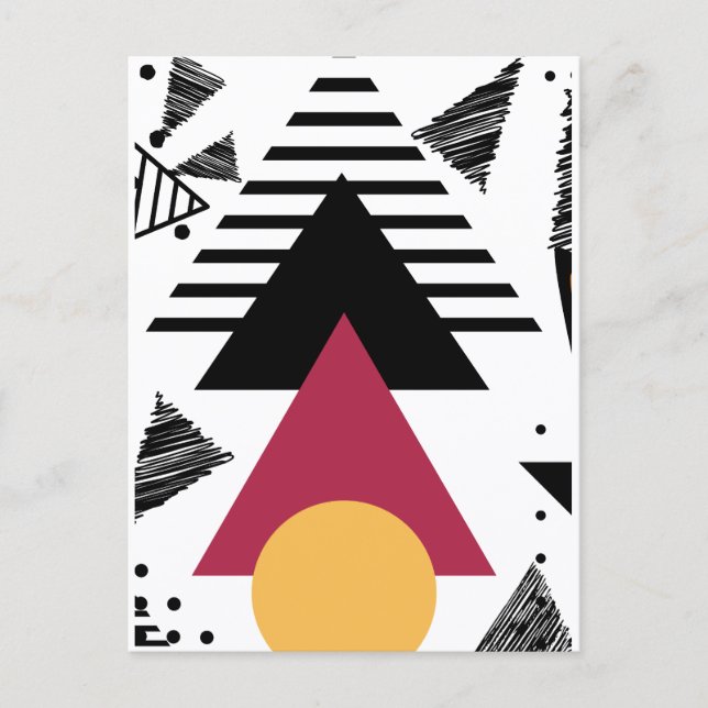 Cartão Postal Bold minimal geometric shapes  (Frente)