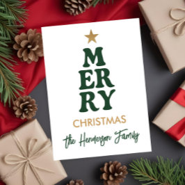 Cartão Postal Bold Modern Feliz Natal