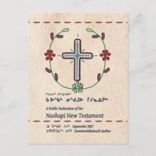 Cartão Postal Boletim de Dedicação Naskapi/Cartão-postal