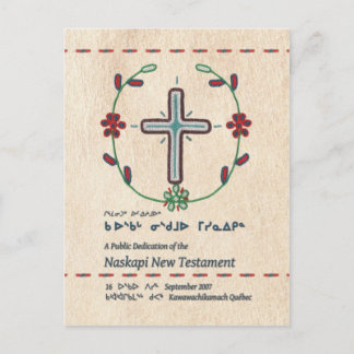 Cartão Postal Boletim de Dedicação Naskapi/Cartão-postal