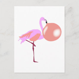 Cartão Postal Bolha de Boca-Boca Goma Flamingo