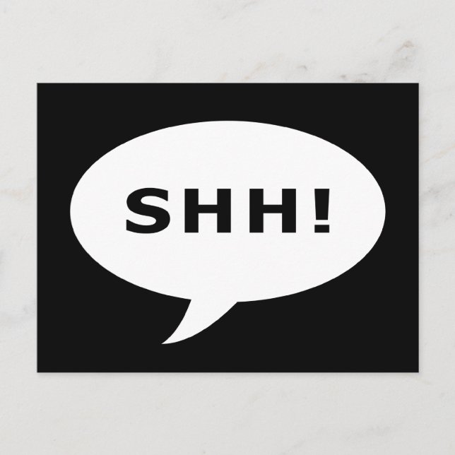 Cartão Postal Bolha de conversa (Frente)