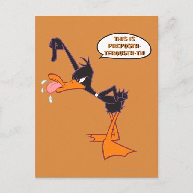 Cartão Postal Bolha de Fala do PATinho DAFFY™ (Frente)