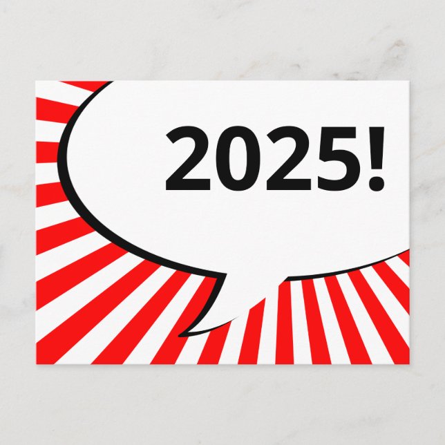 Cartão Postal bolha de história em quadrinhos de 2018 (Frente)