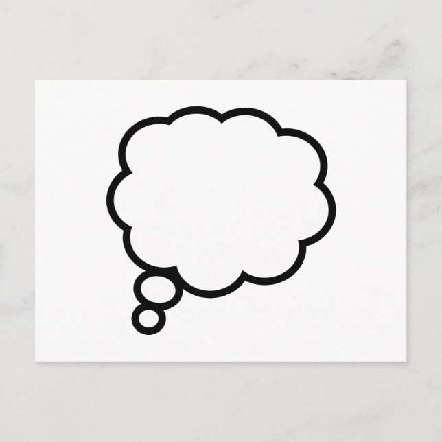 Cartão Postal Bolha de Pensamento (Frente)