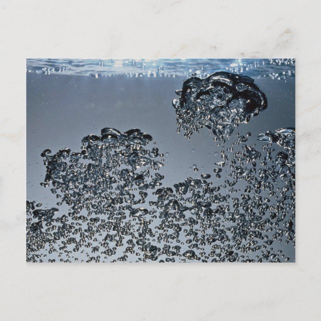 Cartão Postal Bolhas de água inspiradoras (Frente)