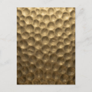 Cartão Postal Bolhas de Metal Texturizado Martelado Dourado