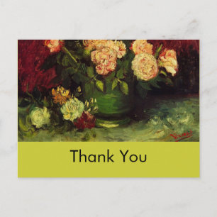 Cartão Postal Boliche com Peonies e Rosas, Vincent van Gogh