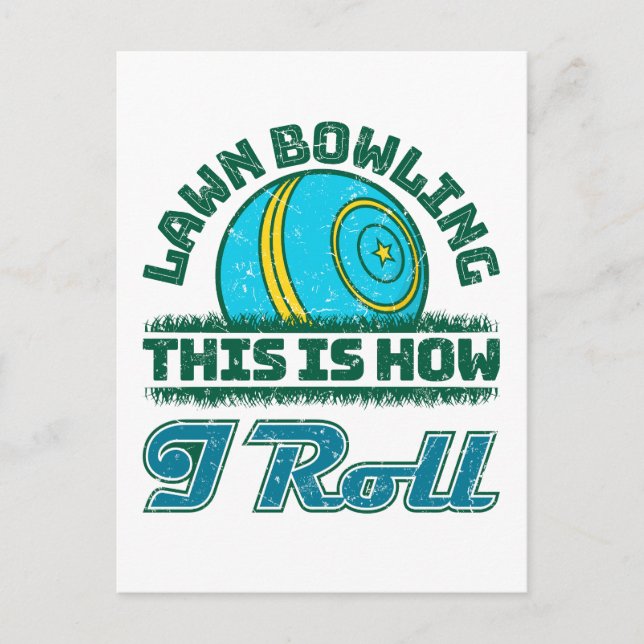 Cartão Postal Boliche De Lawn É Assim Que Eu Rolo (Frente)