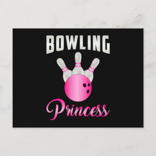 Cartão Postal Boliche Princesa Rainha Bowler Engraçado Presente
