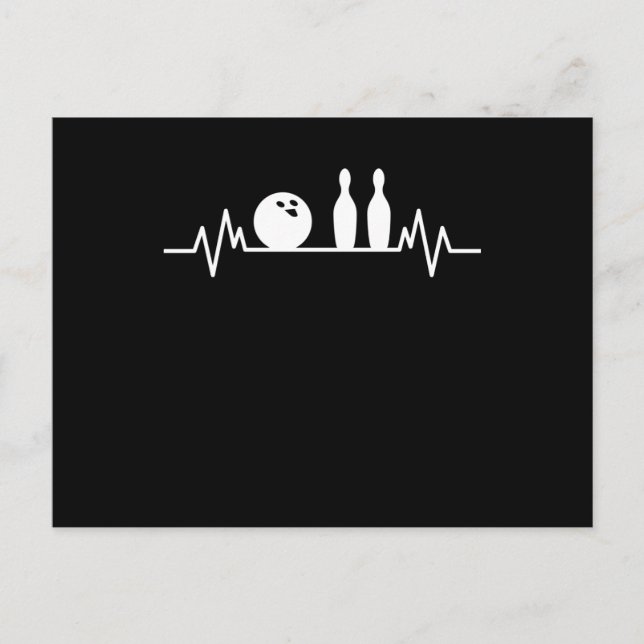 Cartão Postal Boliche Pulsação Pulsação Jogador de Boliches Pino (Frente)