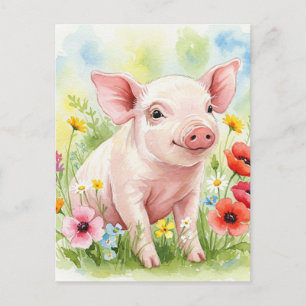 Cartão Postal Bolinhas de Porco Feliz e Cujo Cartão-Postal São J