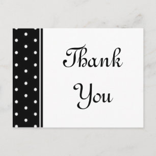 Cartão Postal Bolinhas Pretas e Brancas