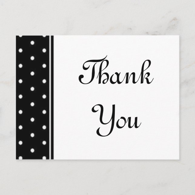 Cartão Postal Bolinhas Pretas e Brancas (Frente)