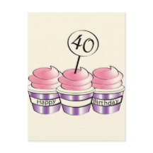 Bolinhos de Aniversário de 40 anos