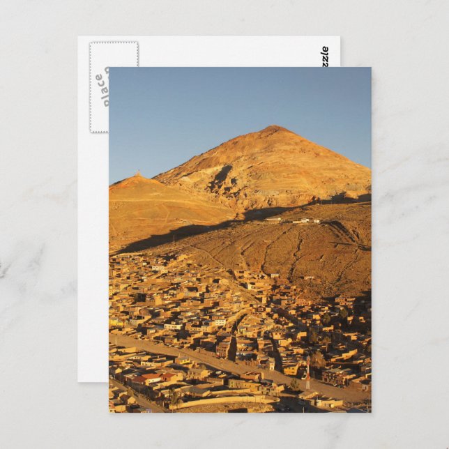Cartão Postal Bolívia Montanha Cerro Rico em Potosi (Frente/Verso)