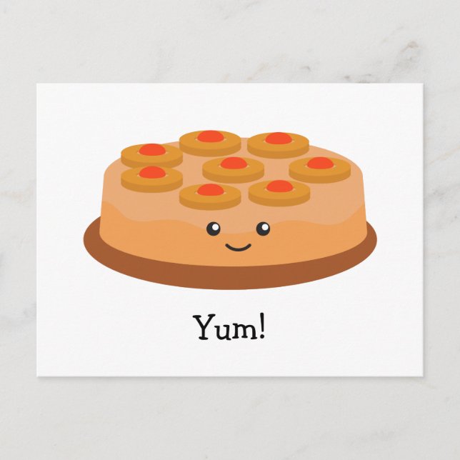 Cartão Postal Bolo de ananás de cima para baixo (Frente)