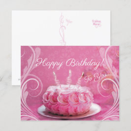 Cartão postal - Bolo de aniversário