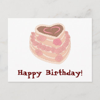 Cartão Postal Bolo de aniversário