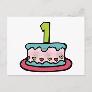 Cartão Postal Bolo de aniversário com idade