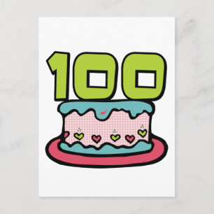 Cartão Postal Bolo de aniversário de 100 anos