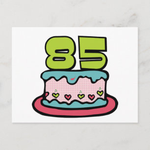 Cartão Postal Bolo de aniversário de 85 anos