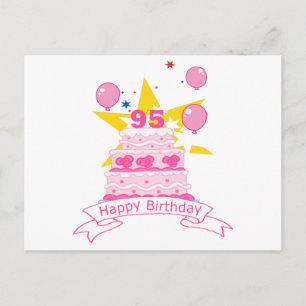Cartão Postal Bolo de aniversário de 95 anos