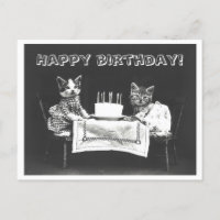 Bolo de Aniversário de Gato Vintage Excentricidade