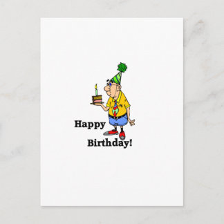 Cartão Postal Bolo de Aniversário - Homem
