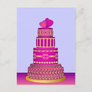 Cartão Postal Bolo de Casamento