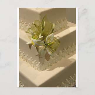 Cartão Postal Bolo de Casamento Branco