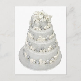 Cartão Postal Bolo de Casamento de Toneladas de Prata
