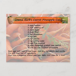 Cartão Postal Bolo De Cenoura Com Abacaxi Postcard Da GramaBarb