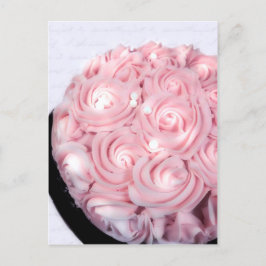 Cartão Postal Bolo de Champanhe Rosa